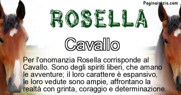 Rosella - Animale associato al nome Rosella