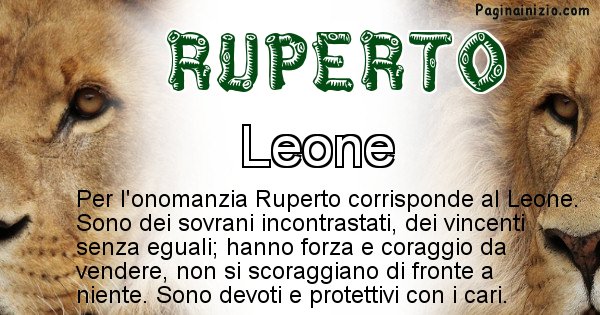 Ruperto - Animale associato al nome Ruperto