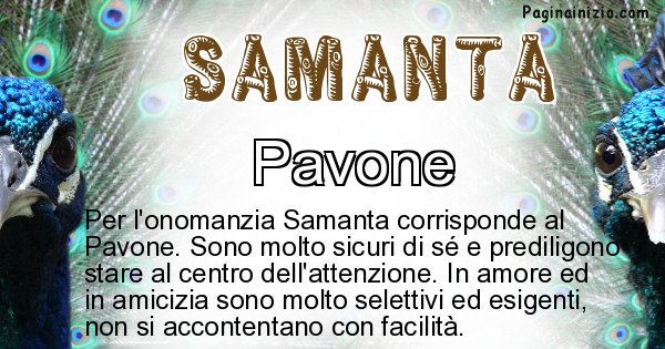 Samanta - Animale associato al nome Samanta