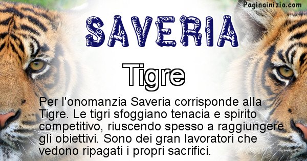 Saveria - Animale associato al nome Saveria