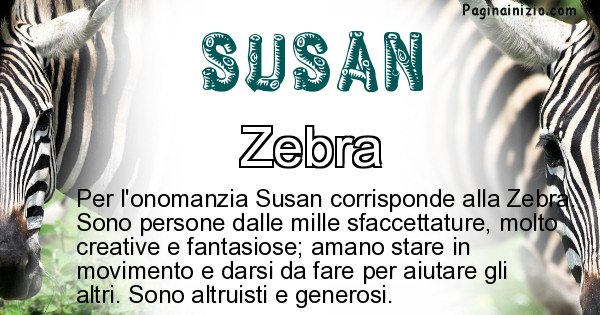 Susan - Animale associato al nome Susan