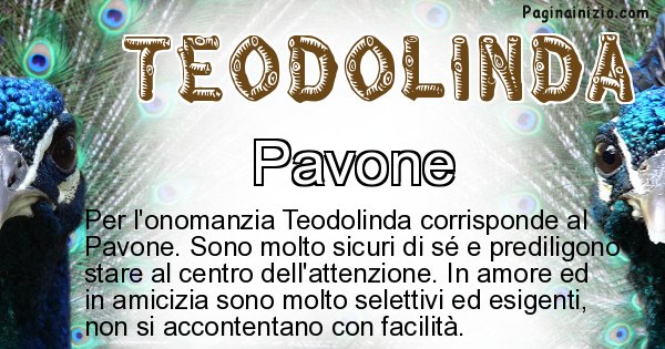 Teodolinda - Animale associato al nome Teodolinda