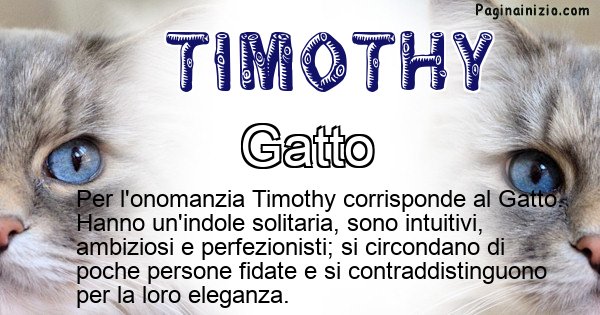 Timothy - Animale associato al nome Timothy