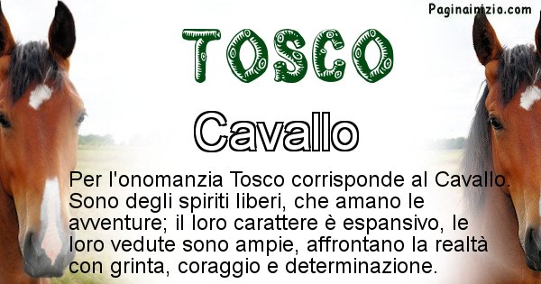 Tosco - Animale associato al nome Tosco