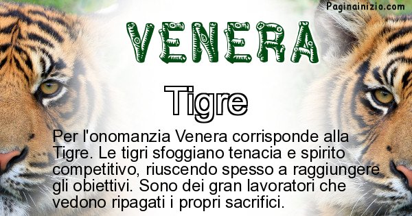 Venera - Animale associato al nome Venera