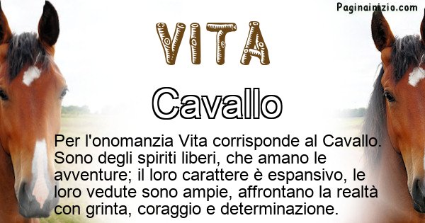 Vita - Animale associato al nome Vita