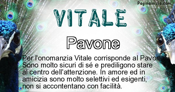 Vitale - Animale associato al nome Vitale