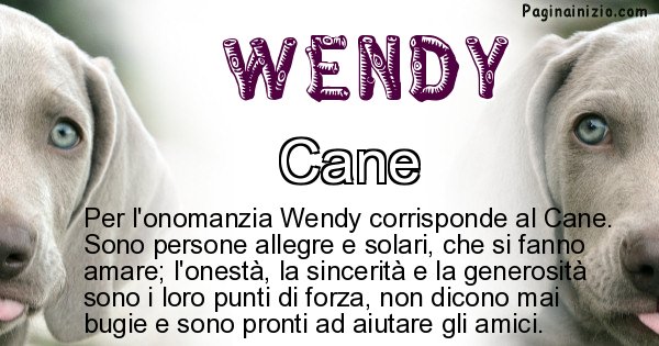 Wendy - Animale associato al nome Wendy