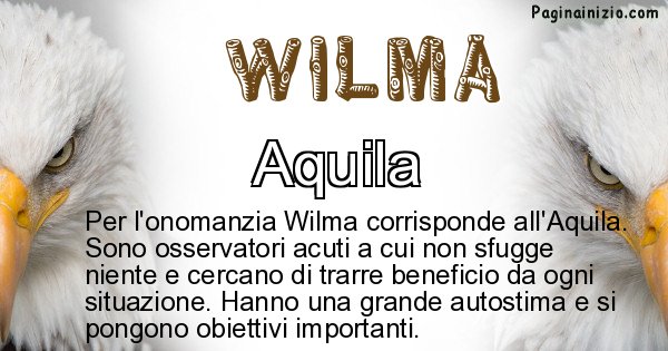 Wilma - Animale associato al nome Wilma