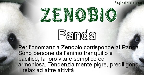 Zenobio - Animale associato al nome Zenobio