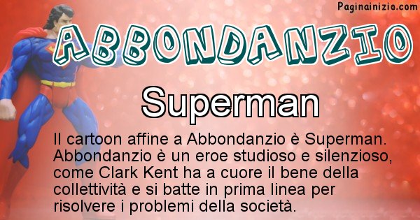 Abbondanzio - Personaggio dei cartoni associato a Abbondanzio