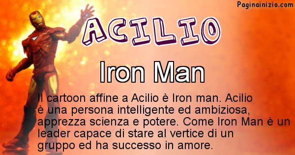 Acilio - Personaggio dei cartoni associato a Acilio