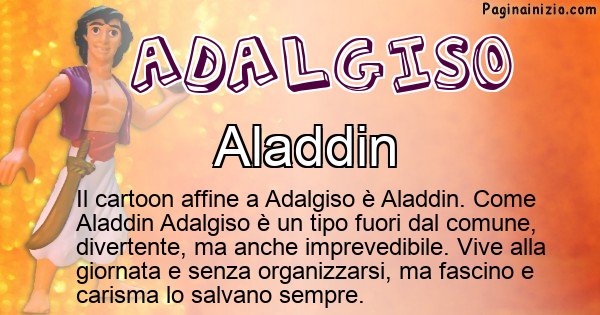 Adalgiso - Personaggio dei cartoni associato a Adalgiso