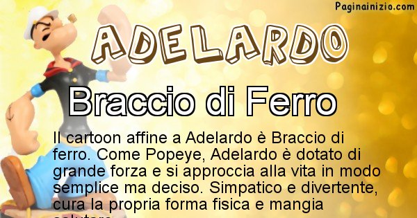 Adelardo - Personaggio dei cartoni associato a Adelardo