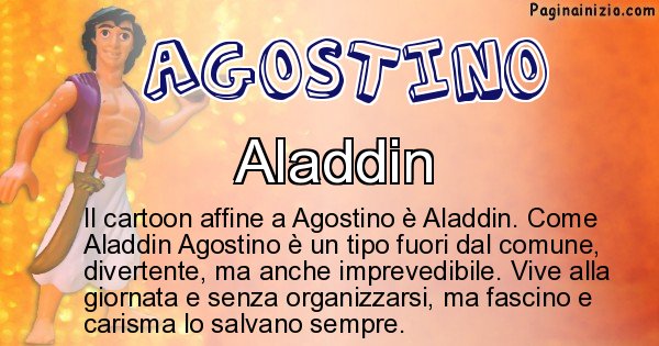 Agostino - Personaggio dei cartoni associato a Agostino