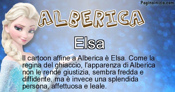 Alberica - Personaggio dei cartoni associato a Alberica