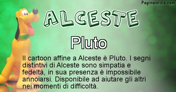 Alceste - Personaggio dei cartoni associato a Alceste