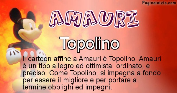 Amauri - Personaggio dei cartoni associato a Amauri