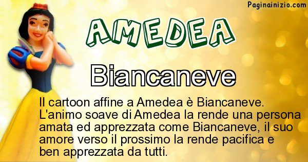 Amedea - Personaggio dei cartoni associato a Amedea