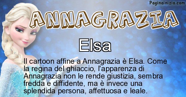 Annagrazia - Personaggio dei cartoni associato a Annagrazia