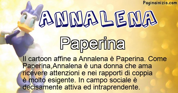 Annalena - Personaggio dei cartoni associato a Annalena