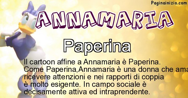 Annamaria - Personaggio dei cartoni associato a Annamaria