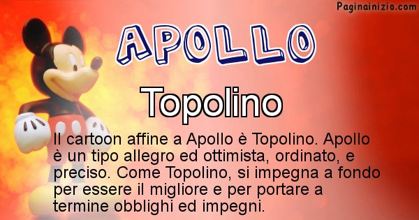 Apollo - Personaggio dei cartoni associato a Apollo