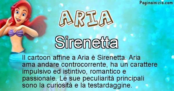 Aria - Personaggio dei cartoni associato a Aria