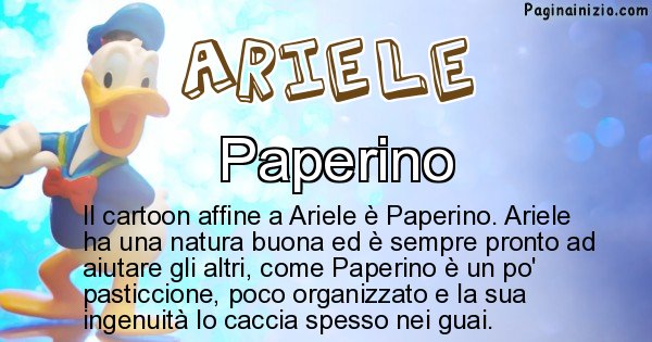 Ariele - Personaggio dei cartoni associato a Ariele