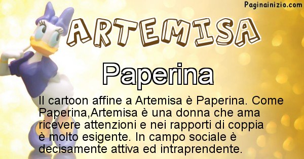 Artemisa - Personaggio dei cartoni associato a Artemisa