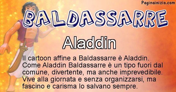 Baldassarre - Personaggio dei cartoni associato a Baldassarre