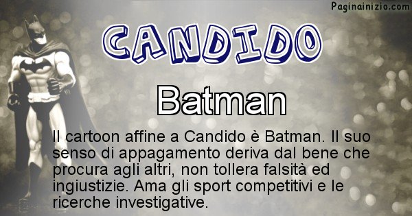 Candido - Personaggio dei cartoni associato a Candido