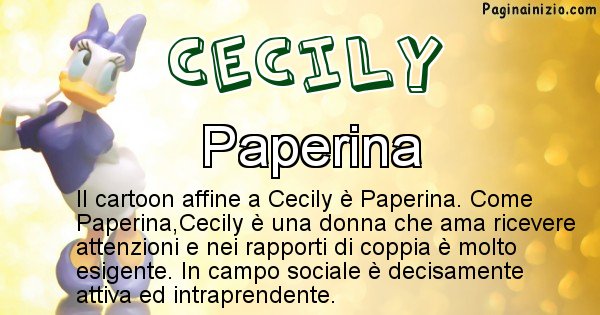 Cecily - Personaggio dei cartoni associato a Cecily