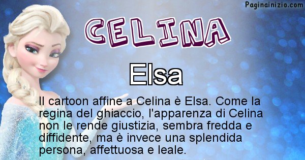 Celina - Personaggio dei cartoni associato a Celina