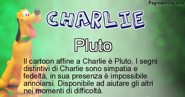 Charlie - Personaggio dei cartoni associato a Charlie