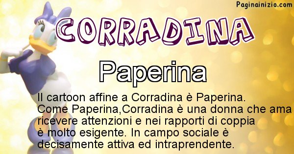 Corradina - Personaggio dei cartoni associato a Corradina