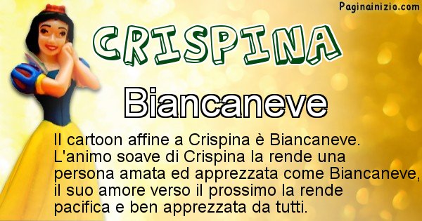 Crispina - Personaggio dei cartoni associato a Crispina