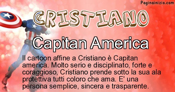 Cristiano - Personaggio dei cartoni associato a Cristiano