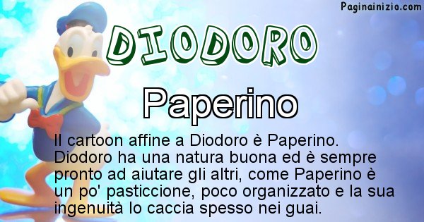 Diodoro - Personaggio dei cartoni associato a Diodoro