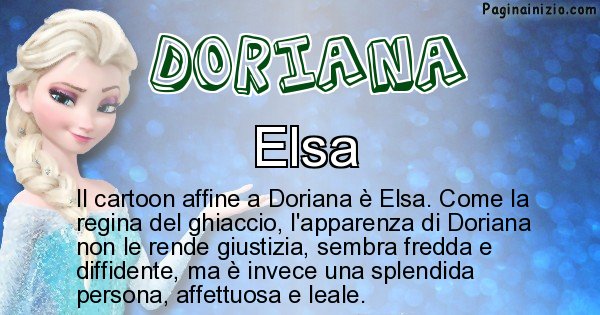 Doriana - Personaggio dei cartoni associato a Doriana