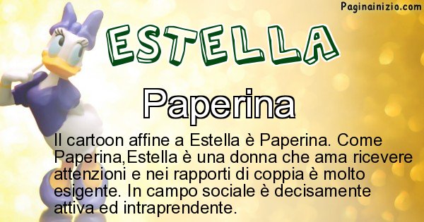 Estella - Personaggio dei cartoni associato a Estella