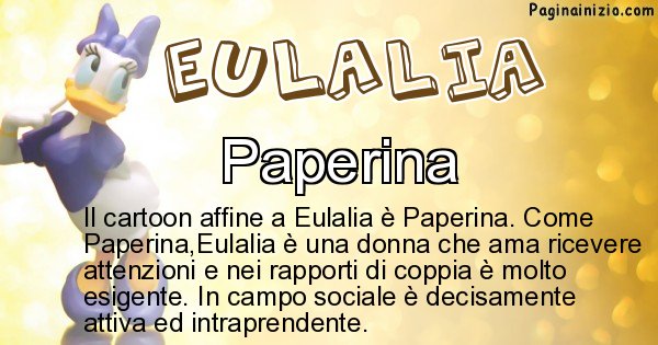 Eulalia - Personaggio dei cartoni associato a Eulalia