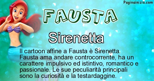 Fausta - Personaggio dei cartoni associato a Fausta