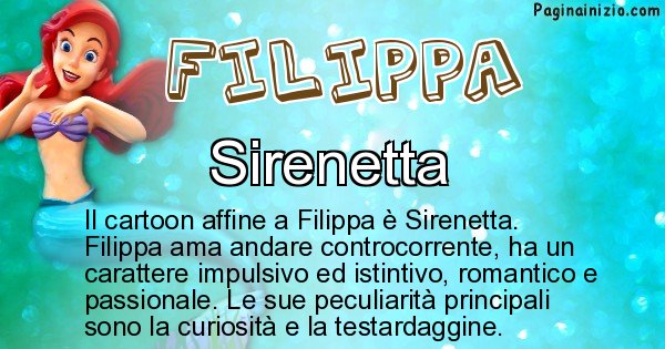 Filippa - Personaggio dei cartoni associato a Filippa