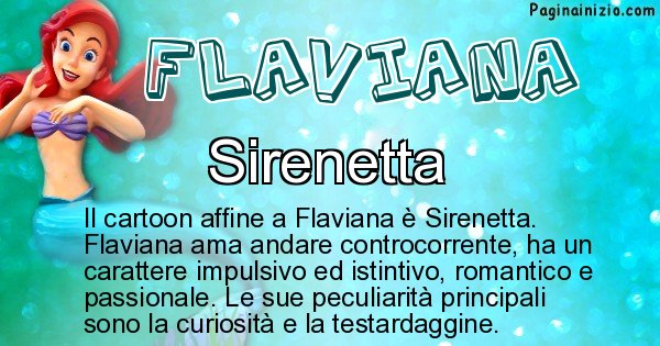 Flaviana - Personaggio dei cartoni associato a Flaviana