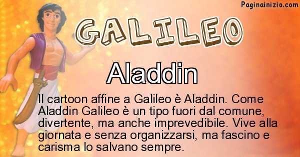 Galileo - Personaggio dei cartoni associato a Galileo