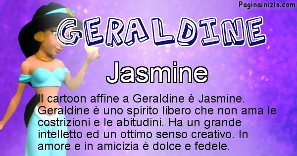 Geraldine - Personaggio dei cartoni associato a Geraldine