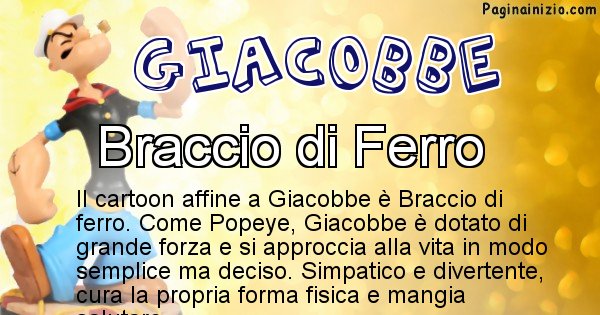 Giacobbe - Personaggio dei cartoni associato a Giacobbe