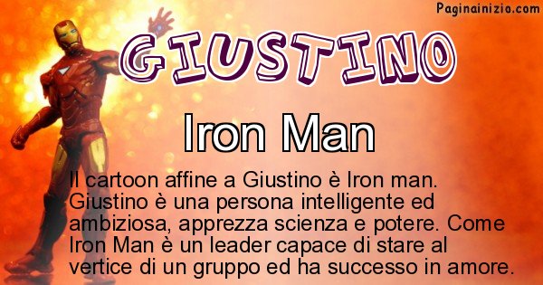 Giustino - Personaggio dei cartoni associato a Giustino