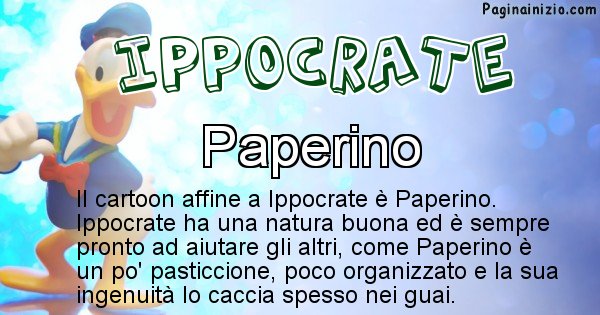 Ippocrate - Personaggio dei cartoni associato a Ippocrate